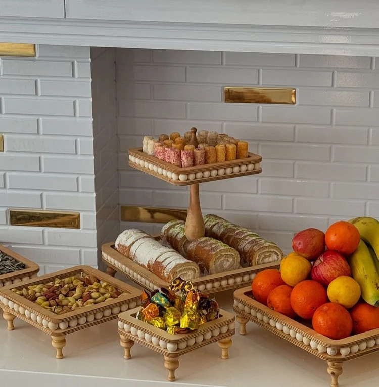 سرویس پذیرایی چوبی ۵ پارچه
